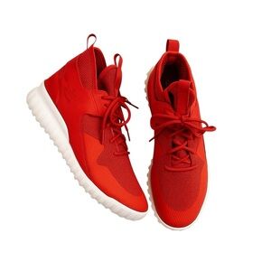 Adidas RARE Tubular X Primeknit Red White Mid Sneakers Men’s Size 10.5 S74842